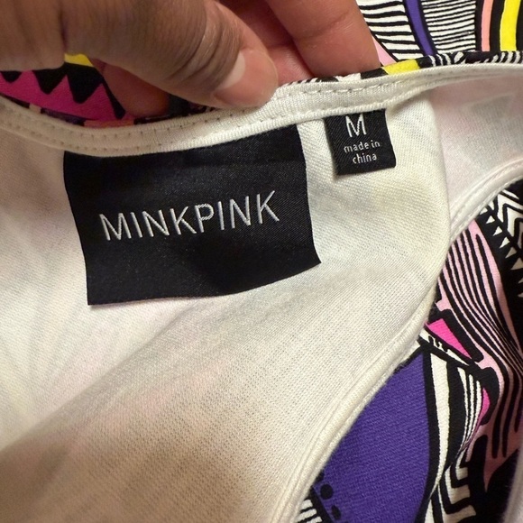 MinkPink Women’s Multi Color Tribal Bodycon Sleevless Dress Medium - Picture 5 of 7